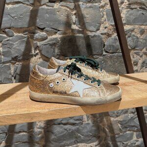 Golden Goose Superstar Gold Glitter Sneakers